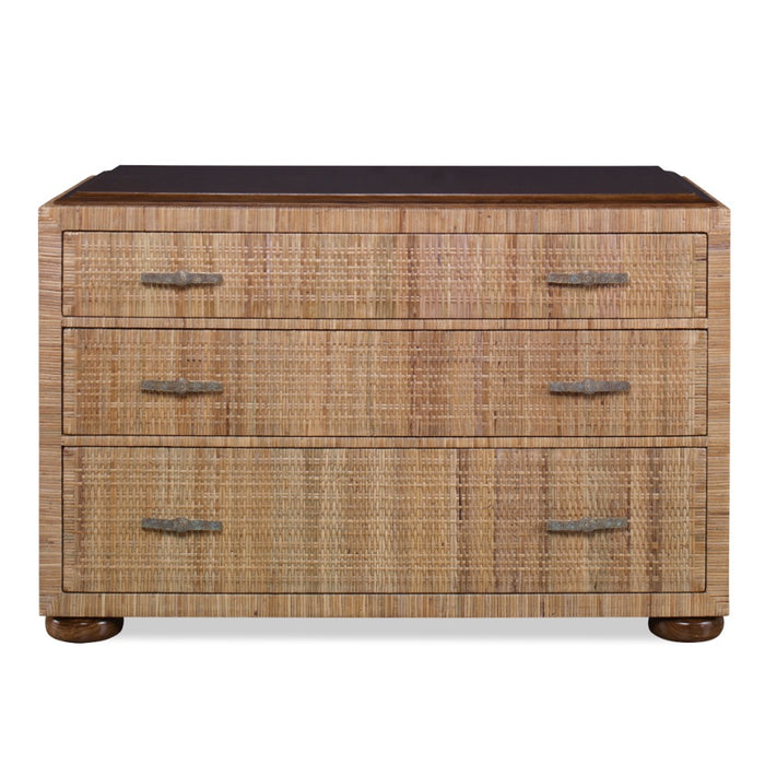 mahogany cane topped chest of drawers antique brass
