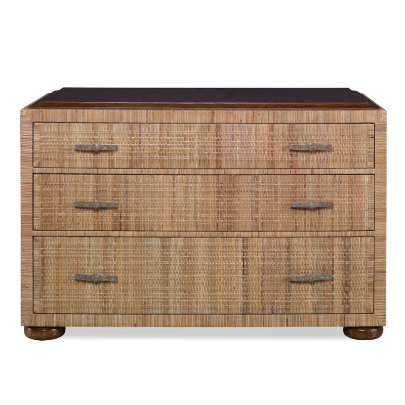 mahogany cane topped chest of drawers antique brass