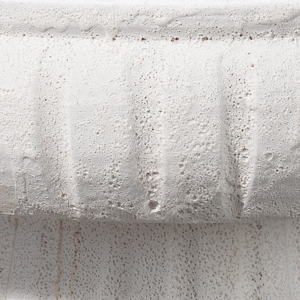 matte white textured ceramic pedestal bowl