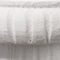 matte white textured ceramic pedestal bowl