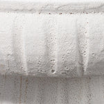 matte white textured ceramic pedestal bowl