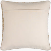 square accent pillow wool knotted neutral ethnic pattern