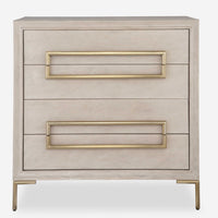 4-drawer chest light oak brass hardware contemporary