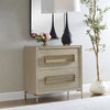 4-drawer chest light oak brass hardware contemporary