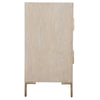 4-drawer chest light oak brass hardware contemporary