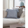 square light blue textured outdoor pillow tassels