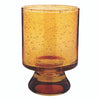 drinking glasses stem amber seeded glass