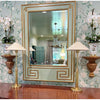 antique mint green gold leaf wall mirror hand painted