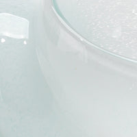 set 2 white hand-blown glass sea shells