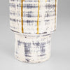vase round beige black wash gold rim
