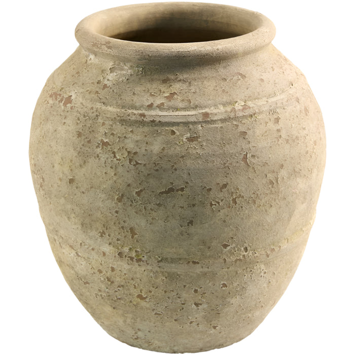 round vase texture rust glazed rustic
