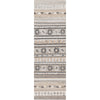 area rug neutral gray ivory brown patterned