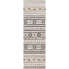 area rug neutral gray ivory brown patterned