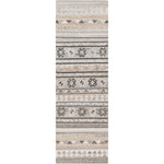 area rug neutral gray ivory brown patterned