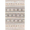 area rug neutral gray ivory brown patterned