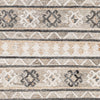 area rug neutral gray ivory brown patterned
