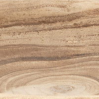 Close-up of a Laurel Small Paulownia Wood Bowl by Jamie Young, highlighting its organic swirling grain patterns.