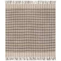 hand woven charcoal tan throw blanket fringe