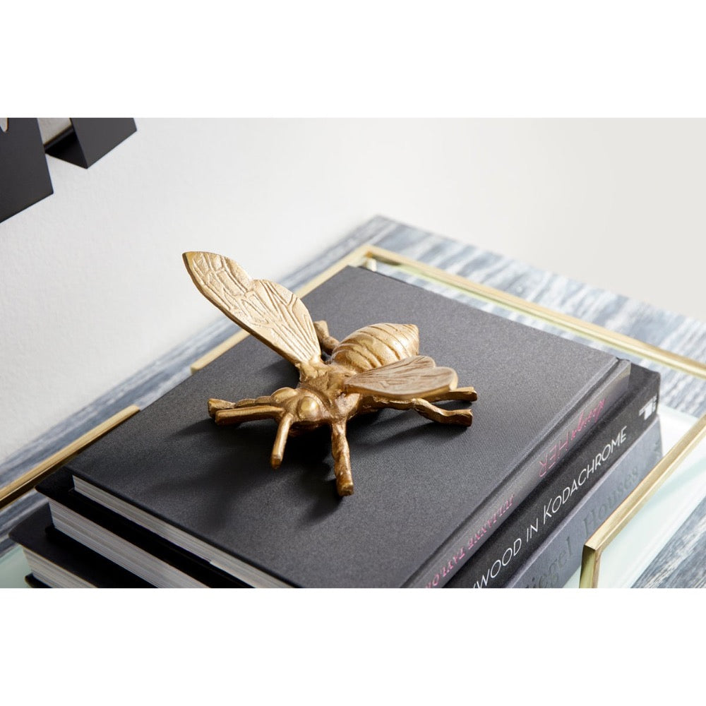antique gold bumblebee sculpture
