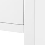 lacquered white pearl one drawer side table brass pull