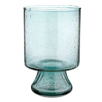 drinking glasses stem blue seeded glass