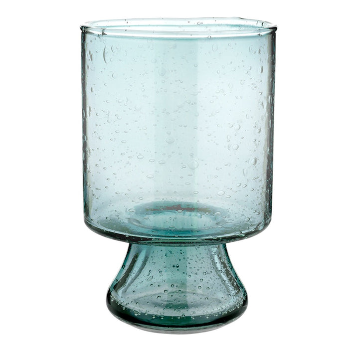 drinking glasses stem blue seeded glass
