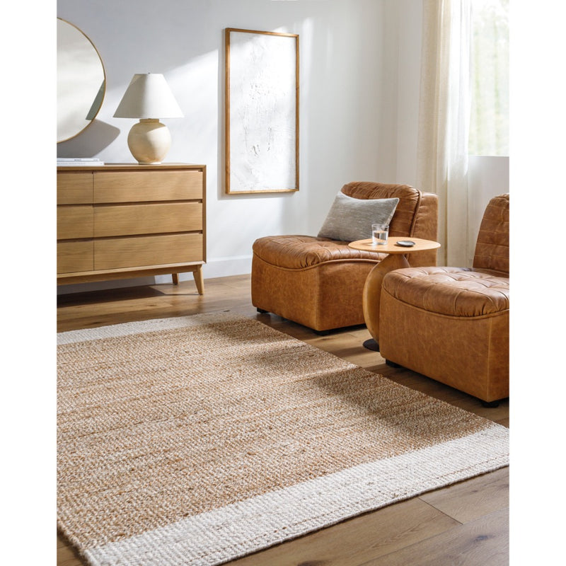 jute white area rug hand woven no pile organic 