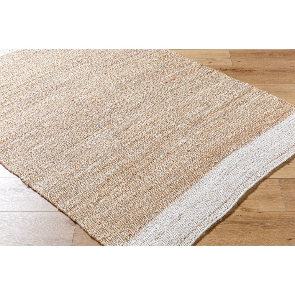 jute white area rug hand woven no pile organic 
