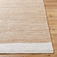 jute white area rug hand woven no pile organic 
