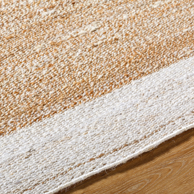 jute white area rug hand woven no pile organic 