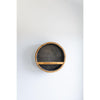 round bourbon bar barrel wall shelf whiskey quote