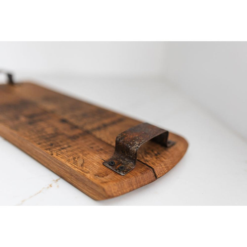 wooden cheese tray metal handle