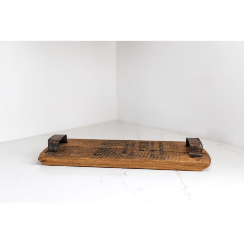 wooden cheese tray metal handle