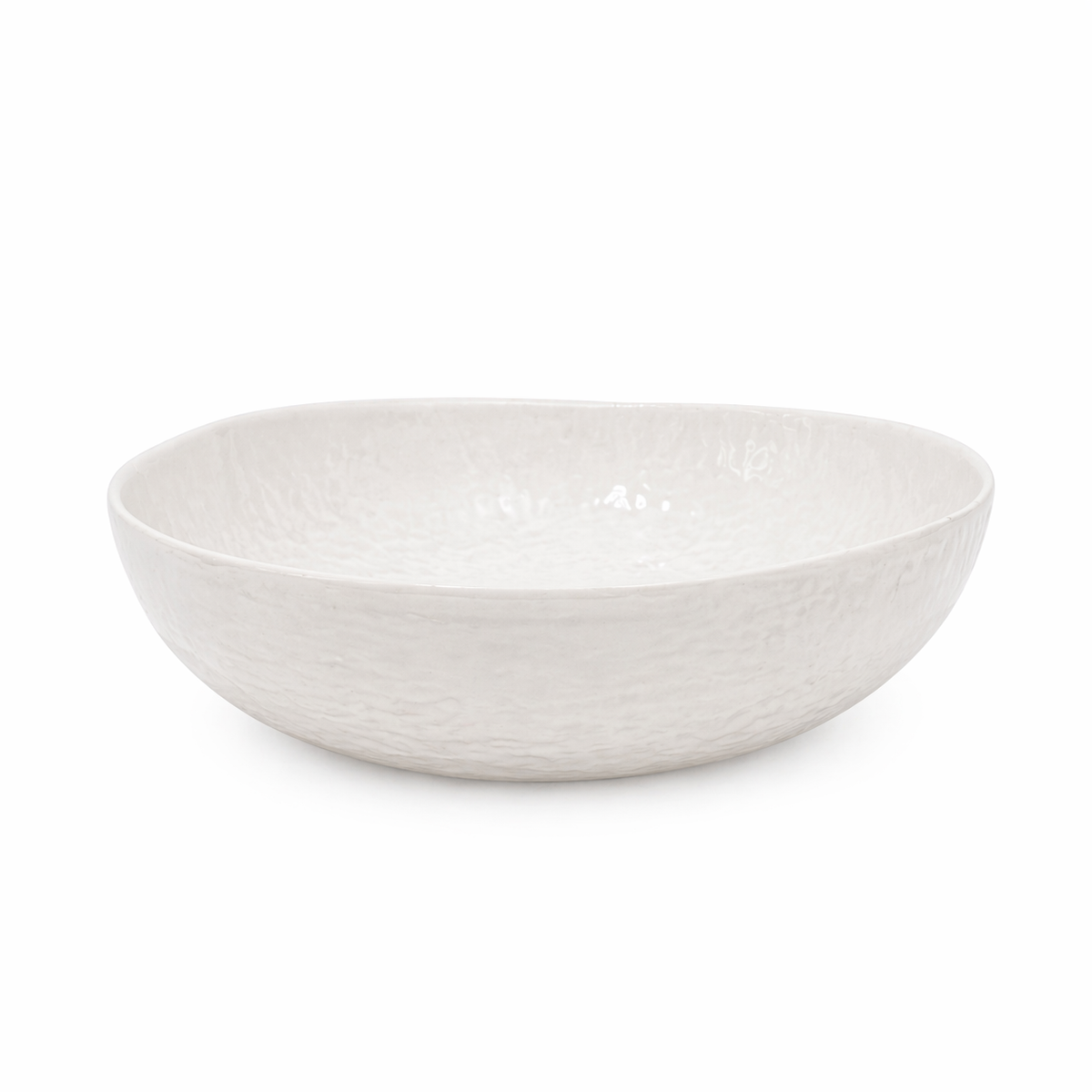 The Always Relish Weave Cream Melamine Serving Bowls (set of 2) feature a textured design on a white background.