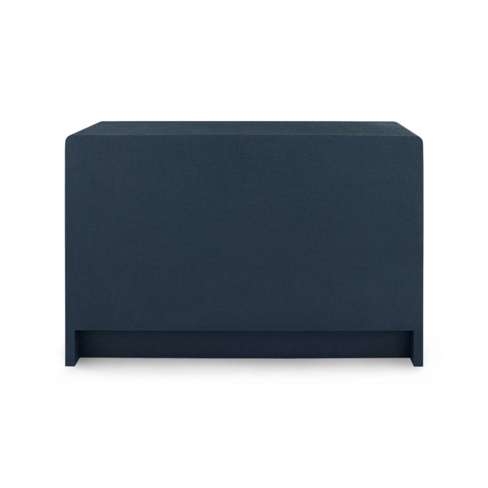 blue linen 6 drawer extra large dresser brass pulls