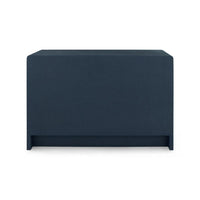 blue linen 6 drawer extra large dresser brass pulls