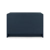 blue linen 6 drawer extra large dresser brass pulls