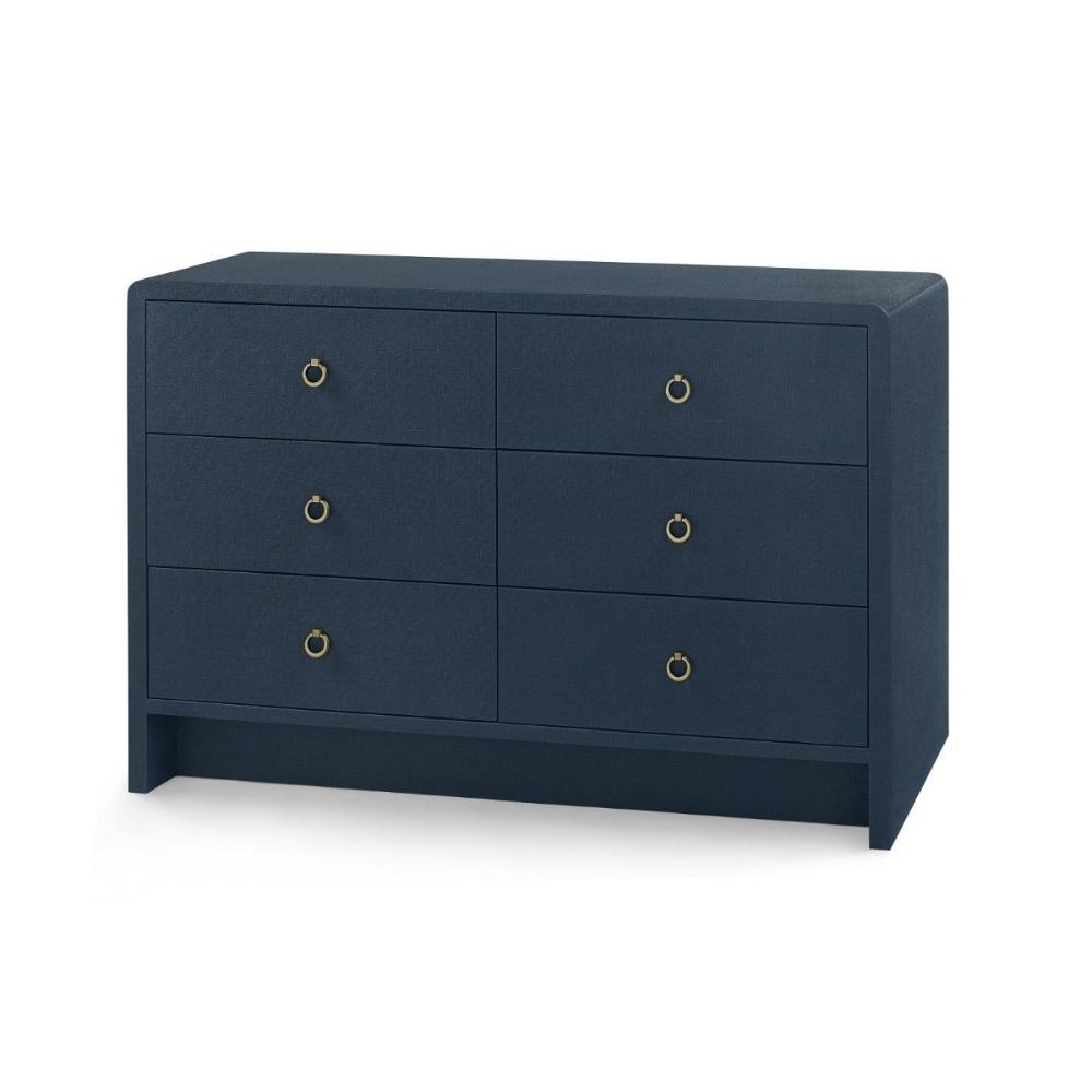 blue linen dresser Worlds Away Rosie Modern Classic Light Blue Textured Linen Double Dresser
