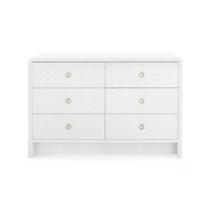 white linen 6 drawer extra large dresser brass pulls