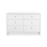 white linen 6 drawer extra large dresser brass pulls