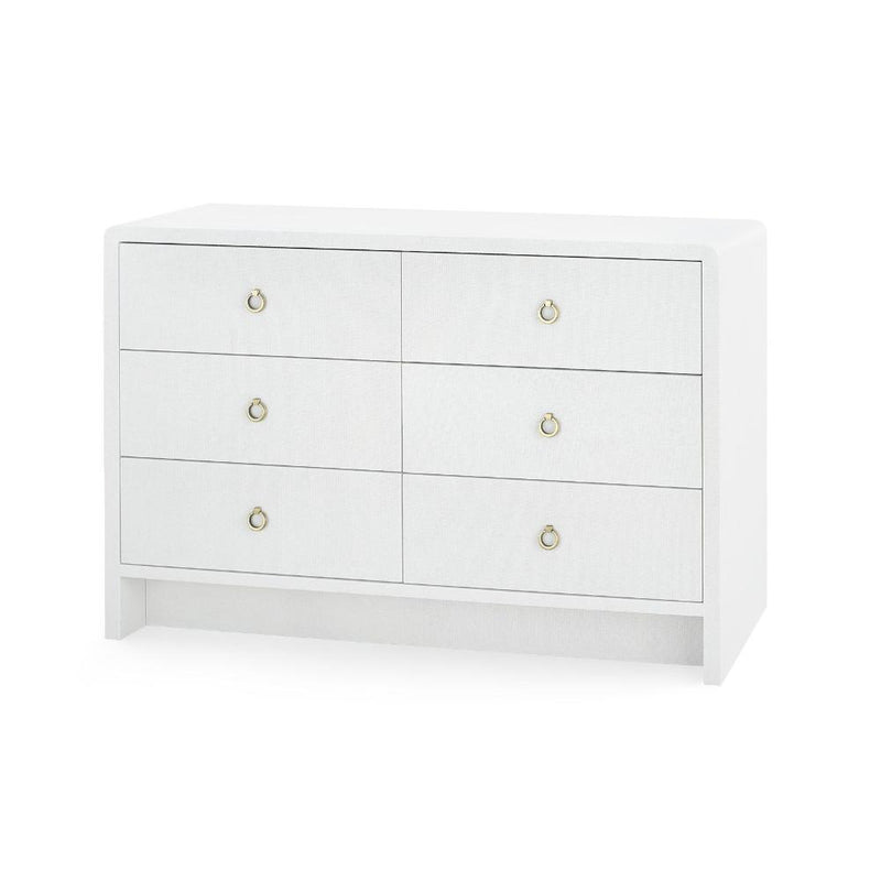 white linen 6 drawer extra large dresser brass pulls