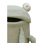 woven green frog basket kids decor