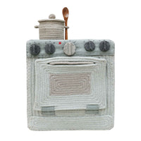 play basket kitchen stove oven woven cotton recycled materials