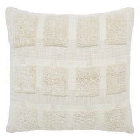 ivory square pillow linen tufted squares