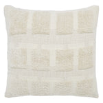 ivory square pillow linen tufted squares