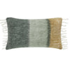 wide stripes gray olive gold faux mohair pillow lumbar