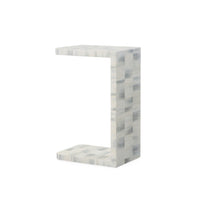 pull-up sofa table faux horn ivory grey