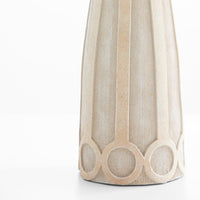beige ceramic table lamp geometric circles white shade