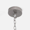 natural chandelier 3 bulb rope bead detail