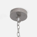 natural chandelier 3 bulb rope bead detail